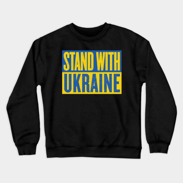 Stand With Ukraine Crewneck Sweatshirt by fullgrownham